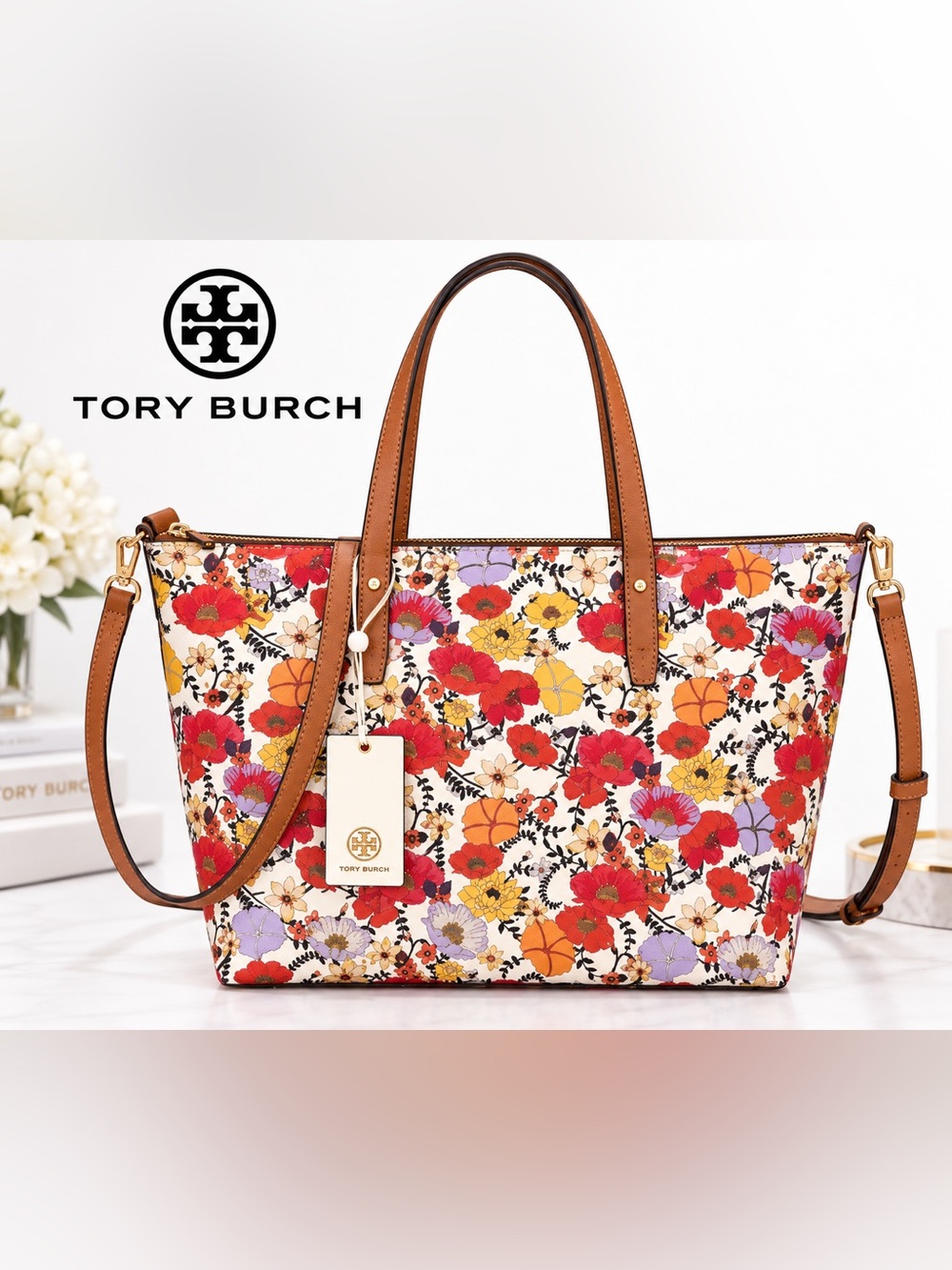 NWT Gorgeous Tory Burch Kerrington Zip Tote.